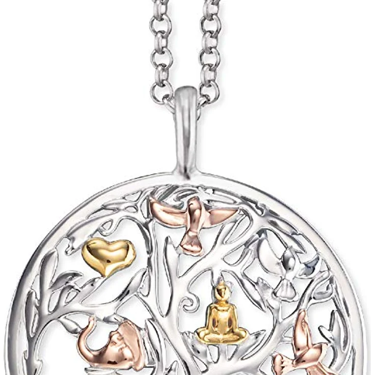 Engelsrufer Damen Halskette Sterling Silber Lebensbaum Anhänger mit Karabinerverschluss, verstellbar in 3 Längen, nickelfrei, elegante Geschenkverpackung – Bild 3