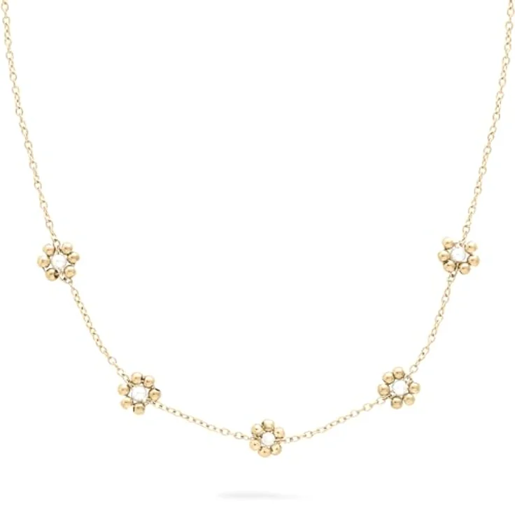 s.Oliver Necklace - Elegante Halskette aus poliertem Edelstahl in IP Gold - Rolokette 45 cm - wasserfest & hautfreundlich – Bild 1
