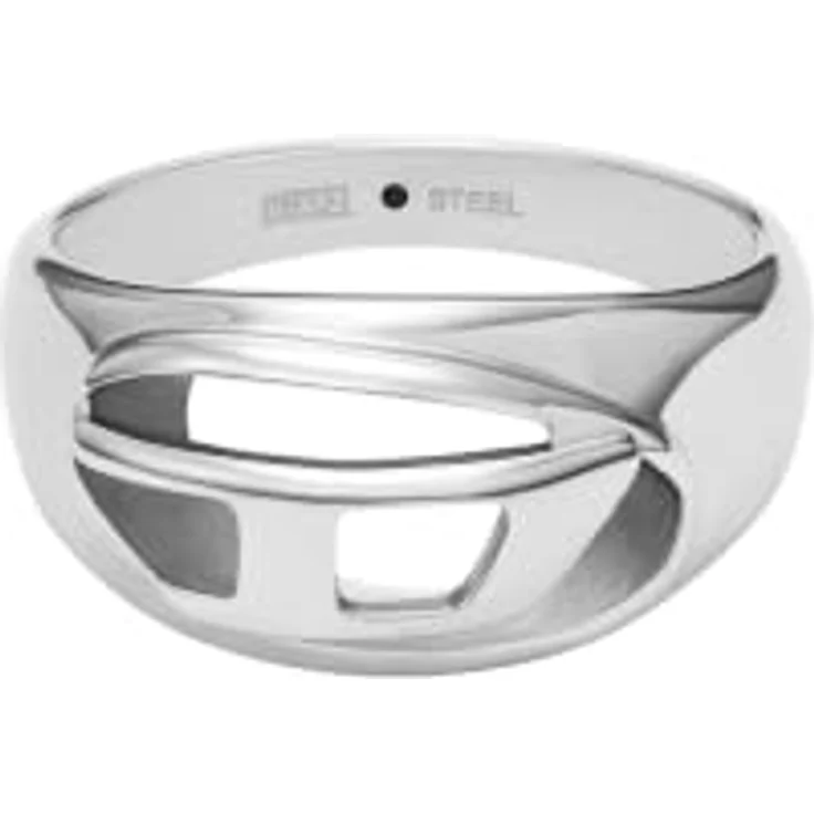 Diesel Unisex Silberfarbener Ring, Edelstahl, poliert, 12 mm breit, DX17150408 – Bild 3
