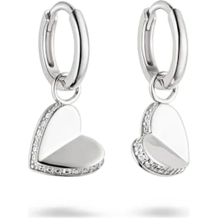 s.Oliver Creolen Ohrring aus 925er Sterlingsilber, hochglanzpoliert, 22 mm, wasserfest & hautfreundlich, silber
