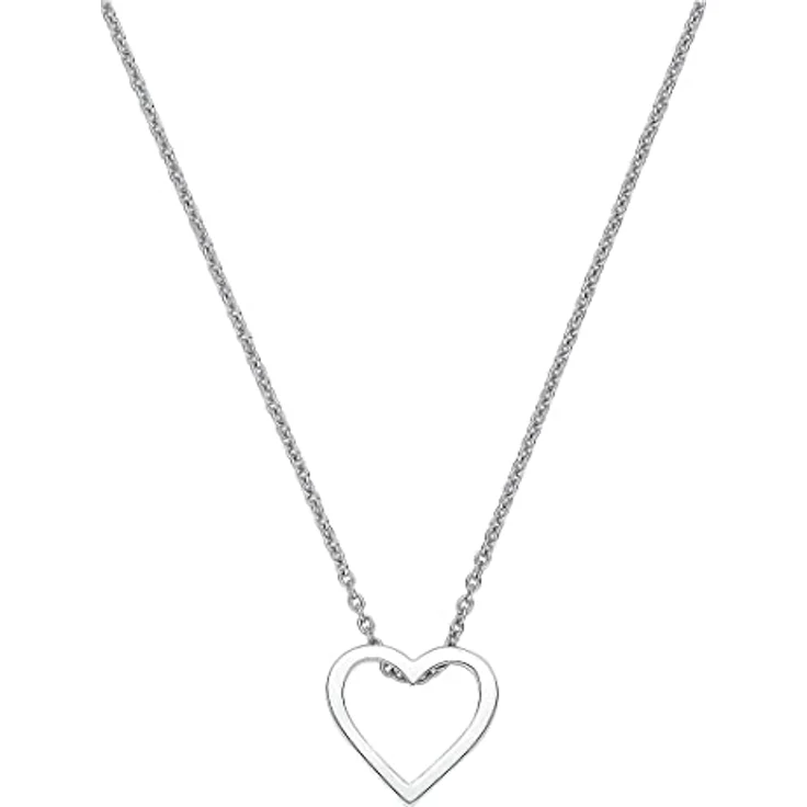 CHRIST Damen-Halskette 375er Weißgold, schlichtes Collier mit Anhänger, 45 cm Länge – Bild 1
