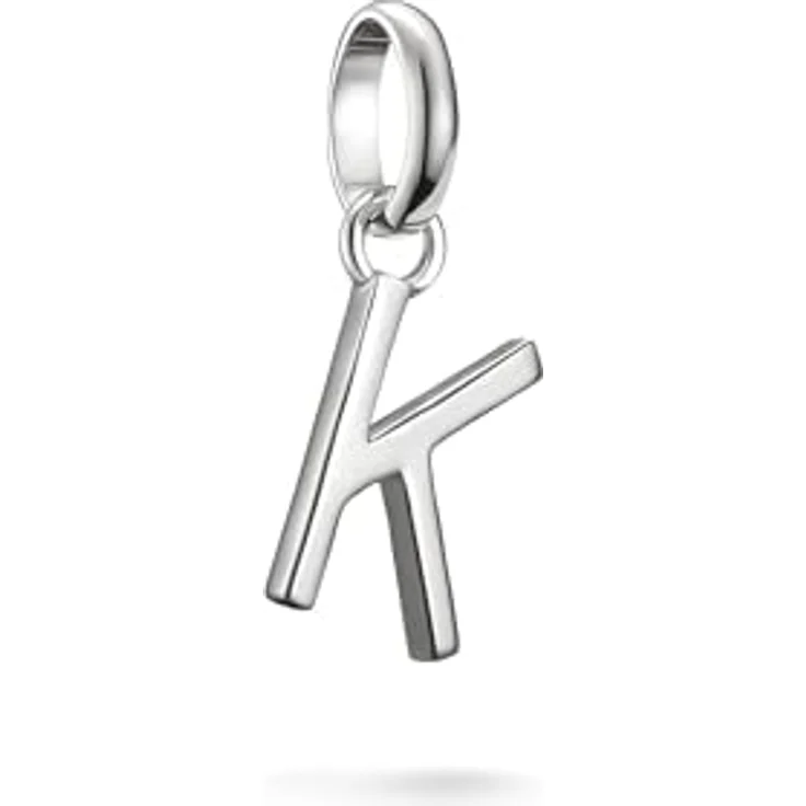 Thomas Sabo Charm Club Connect Charm-Anhänger Buchstabe K, aus recyceltem 925 Silber mit flexibler Öse für Armbänder und Ketten – Bild 1
