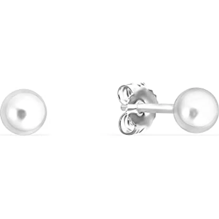 FAVS Unisex-Ohrstecker 925er Silber, zeitlose Eleganz, 0,4 cm, pflegeleicht