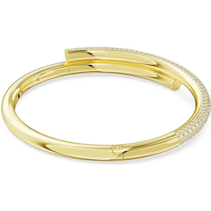 Swarovski Dextera Armreif, Vergoldetes Damenarmband mit klarem Pavé und magnetischem Verschluss – Bild 4