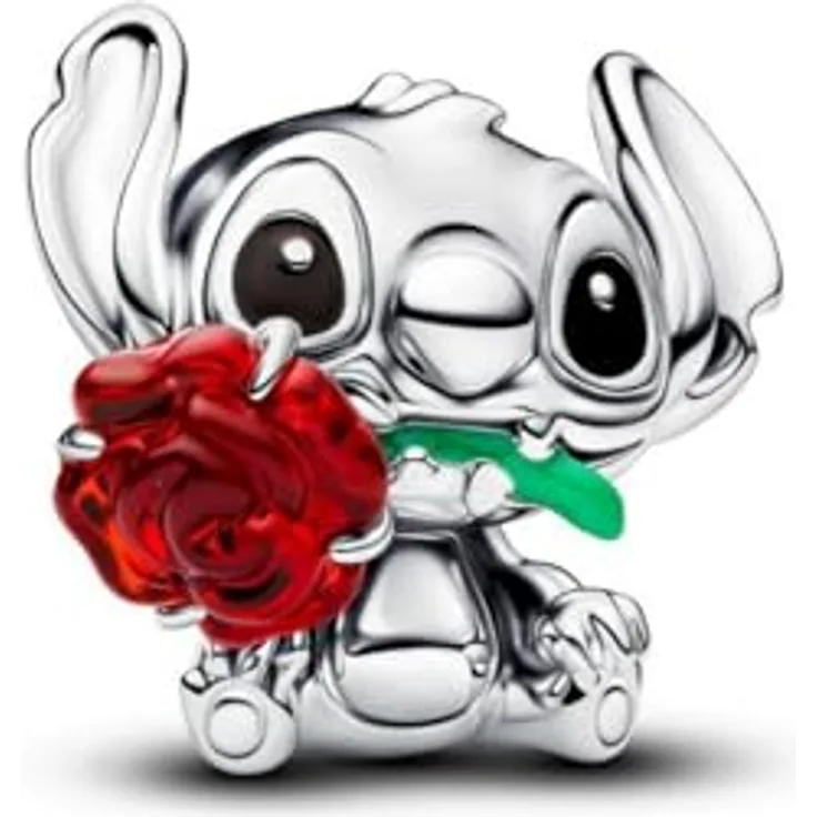 PANDORA Silber Charm Disney Stitch mit Rosé, Bead mit verspieltem Design