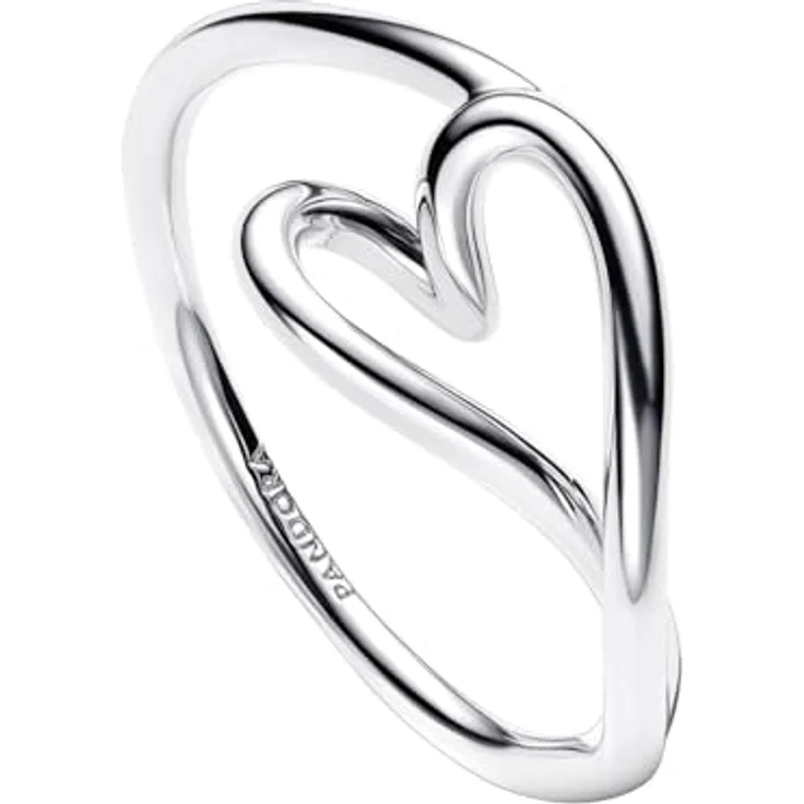PANDORA Damenring Herz Klein, Silber, Ringgröße 56/17,8, Motiv: Liebe – Bild 1