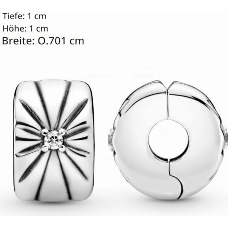 Pandora Charm Moments Funkelnder Sonnenstrahl Clip 798614C01, Charm-Anhänger mit funkelndem Design – Bild 6