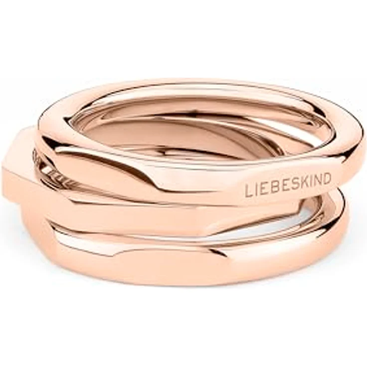 LIEBESKIND Ring LJ-1497-R-56, Edelstahl IP Roségold poliert, Größe 56 cm – Bild 2