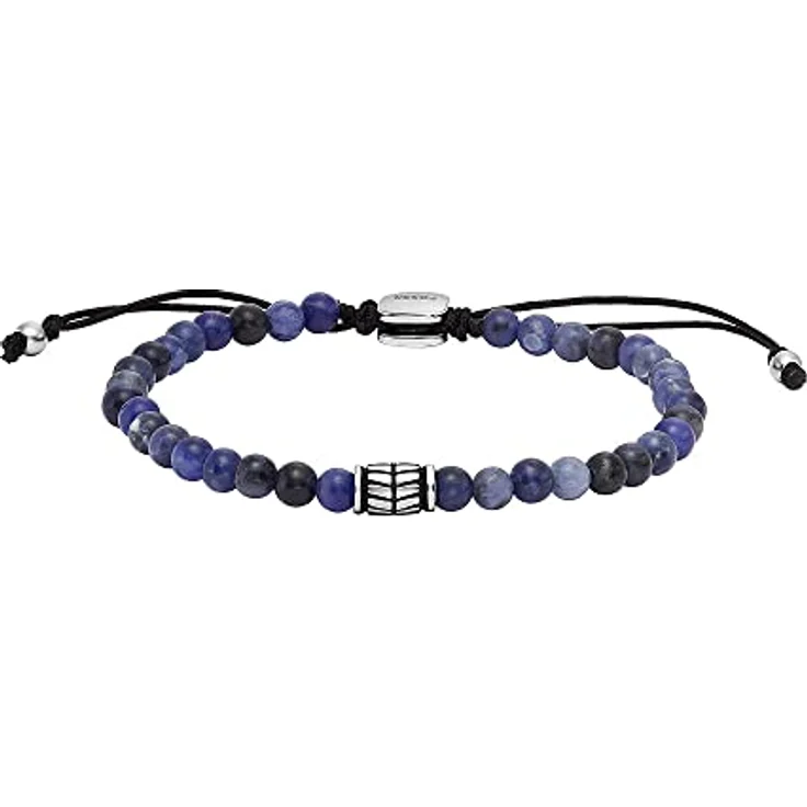 FOSSIL Armband für Männer, Silbernes Edelstahlarmband, Länge 250mm, Breite 4mm, JF04414040, mit Schiebereglerverschluss – Bild 1