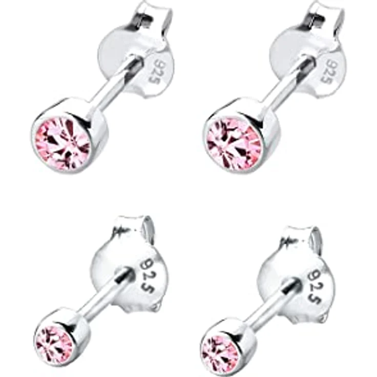 Elli Ohrringe Damen Ohrstecker 2er Set mit Swarovski Kristall, 925 Sterling Silber – Bild 3