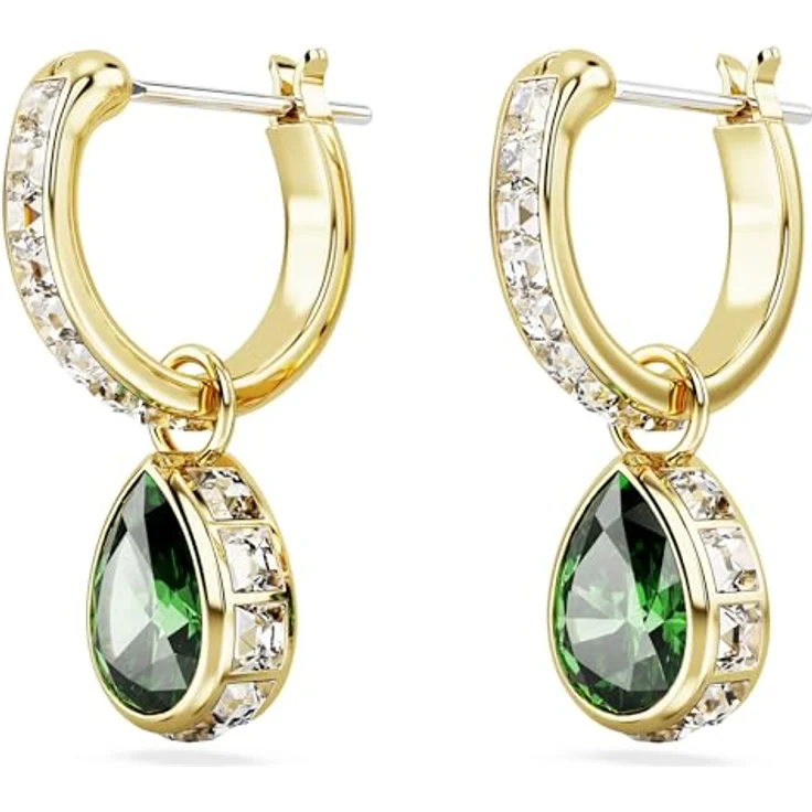 Swarovski Ohrstecker Chroma 5662922, vergoldete Creolen mit Swarovski-Kristall, 2 cm – Bild 3