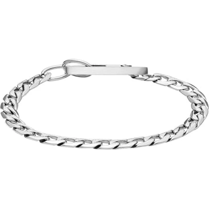 DIESEL Herren-Gliederarmband DX1496040, Edelstahl in Silber, poliert mit Karabinerverschluss – Bild 2