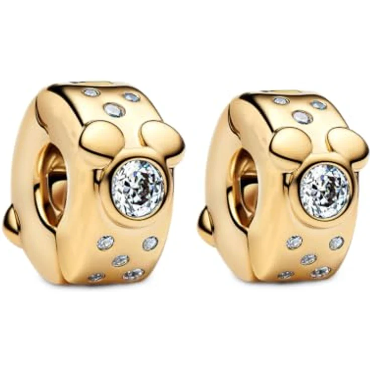 WEIMU Charms Stopper Gold 925 Sterling Silber, hypoallergen, für Bead Charm Armband und Halskette, goldene Farbe (Golden 13) – Bild 1