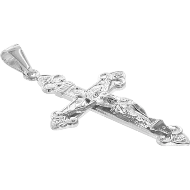 Trendor Kreuz-Anhänger für Herren, 925 Silber rhodiniert, 40 mm, zeitlose Geschenkidee – Bild 2