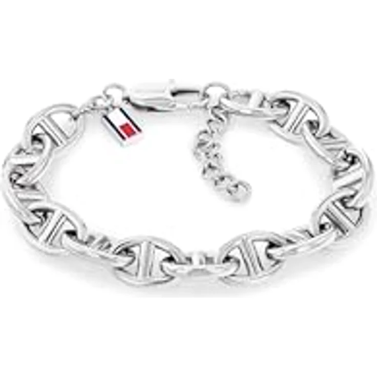 Tommy Hilfiger Jewelry Damen Gliederarmband aus Edelstahl, Nautisch inspiriert mit Emaille-Details, verstellbar, 160 x 10,3 mm – Bild 1