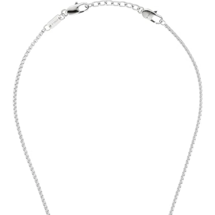 s.Oliver Edelstahl Kette mit Kompass Anhänger für Herren, 55+5 cm, Silber, in Schmuck Geschenk Box – Bild 3