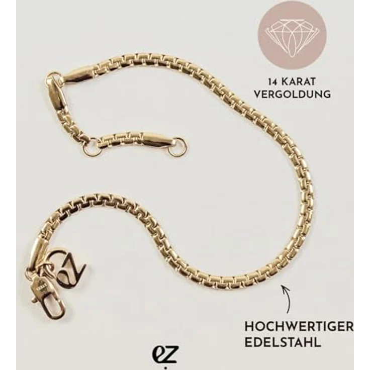 Echtzeit Armband The Y-Sleek, verstellbares Edelstahl-Armband mit 14 Karat Vergoldung, 21 cm, roségold, wasserfest & hautfreundlich, Geschenk für Damen – Bild 3