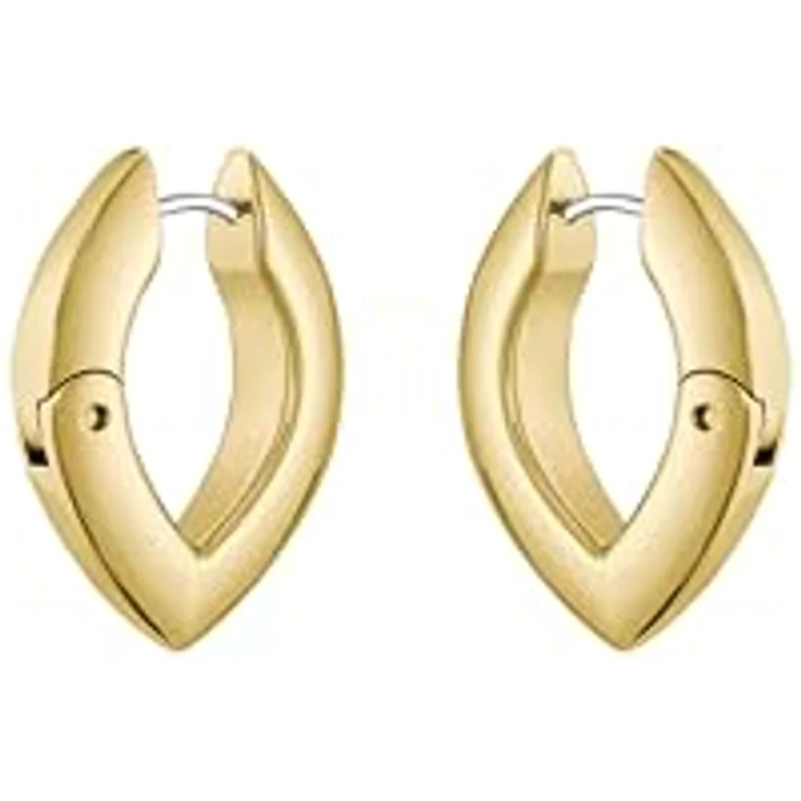 BOSS Jewelry FIORA Damen Ohrringe Hinge aus Edelstahl mit Gelbgold-beschichtung, skulpturales Design, 18,3 mm x 24 mm – Bild 3