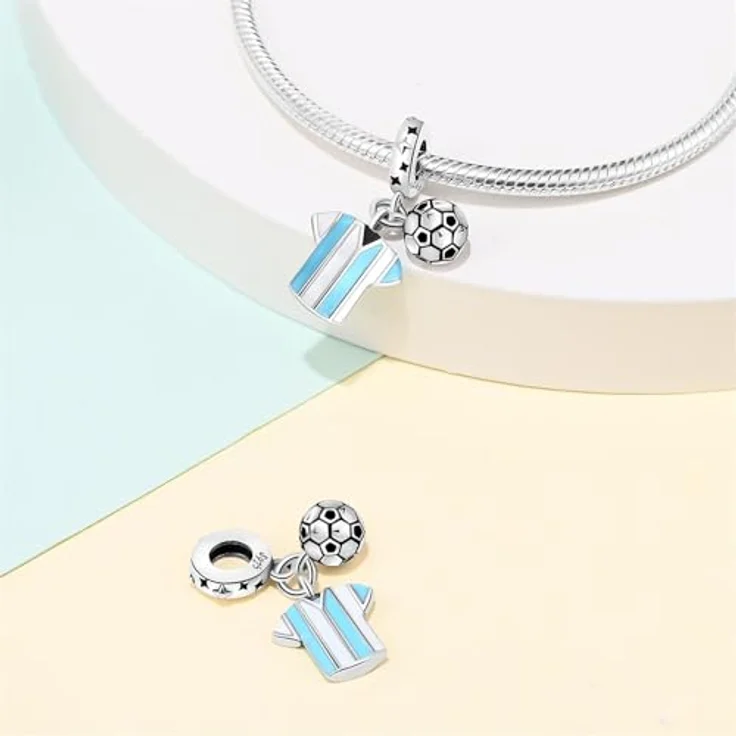 HappyStar 925 Sterling Silber I LOVE MOM Charm, Dangle Anhänger für Pandora Armbänder, Bead Charms mit 5A-Zirkonen, ideales Geschenk zum Muttertag – Bild 2