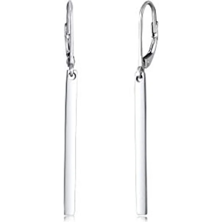 Elli Ohrringe Damen Ohrhänger Geo Look Basic, 925 Sterling Silber, handgefertigt und anlaufgeschützt