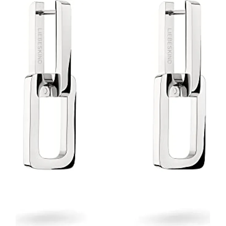 LIEBESKIND BERLIN Damen Ohrringe – Edelstahl Ohrhänger mit Link-Chain Details, 1,5-3 cm, modern und alltagstauglich
