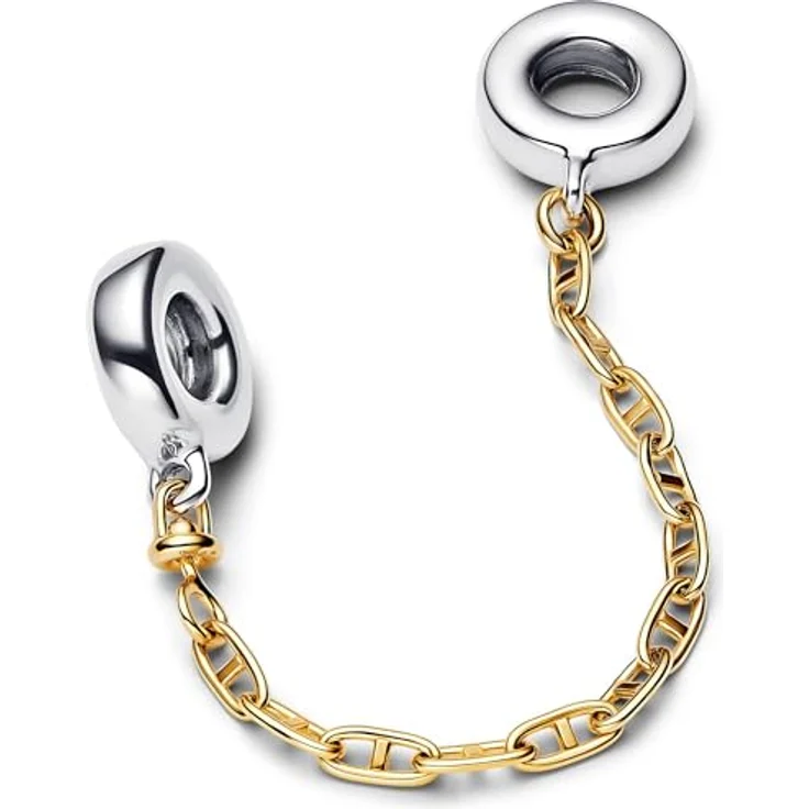 Pandora Moments Sicherheitskette mit verlängerten Gliedern, Sterling Silber mit 14 Karat Vergoldet, kompatibel mit Moments Anhängern – Bild 2