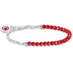 THOMAS SABO Charm-Armband imit. Malachit mit gravierbarem Charmista Coin, schwarz-grün