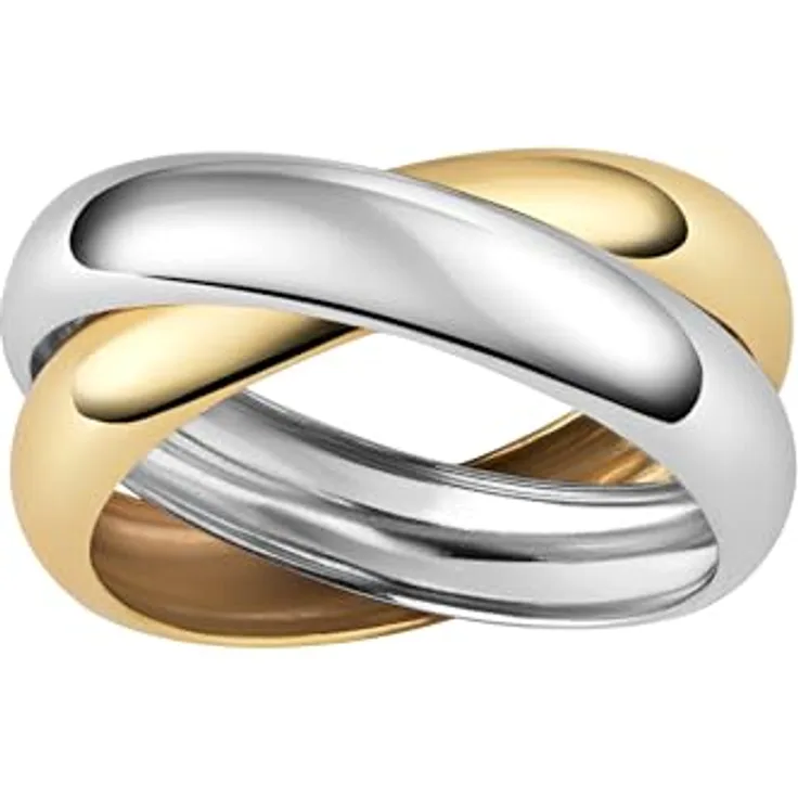 Fascination by Ellen K. Fingerring 375/- Gelbgold bicolor, 2-reihig, mehrfarbig, glänzend, Damenring
