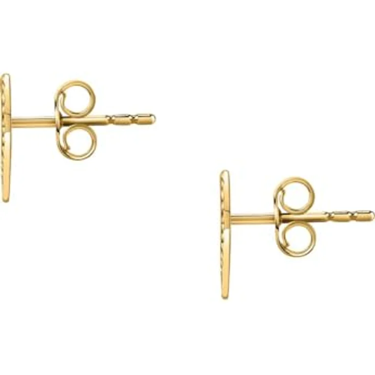 CHRIST Ohrstecker 88768221, 585er Gelbgold mit Herzdesign und spannendem Randmuster – Bild 2
