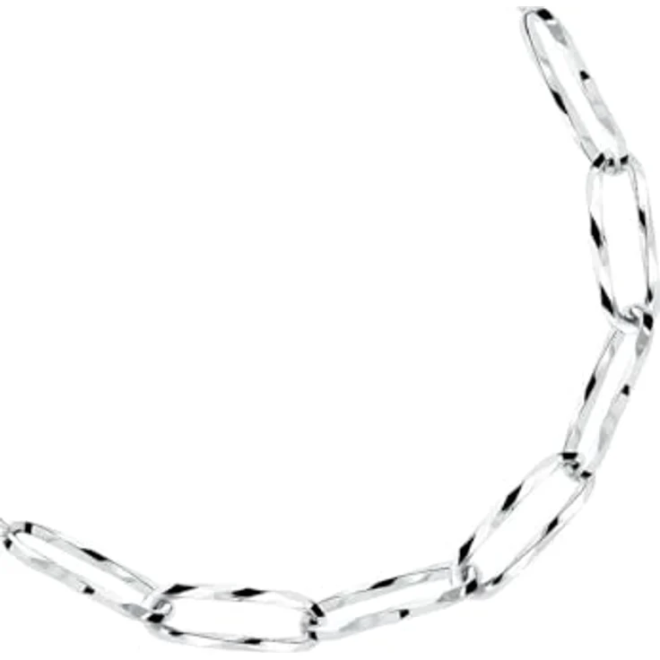 CHRIST Armband 89131731, Weißgoldarmband mit großen Kettengliedern und feinem Band – Bild 2