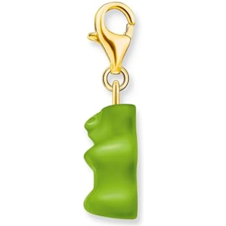 THOMAS SABO Charm-Goldbären-Anhänger, 18k vergoldet, aus recyceltem Silber, Grün und Orange, HARIBO x THOMAS SABO – Bild 3