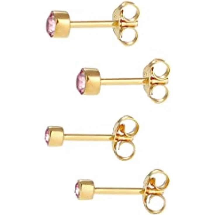 Elli Ohrringe Damen Ohrstecker 2er Set Basic, 925 Sterling Silber mit Swarovski Kristall, anlaufgeschützt – Bild 4