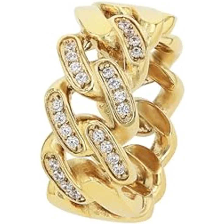 JOOP! Damenring aus Edelstahl, 11 mm, mit Zirkonia, gold, in Schmuck Geschenk Box – Bild 4