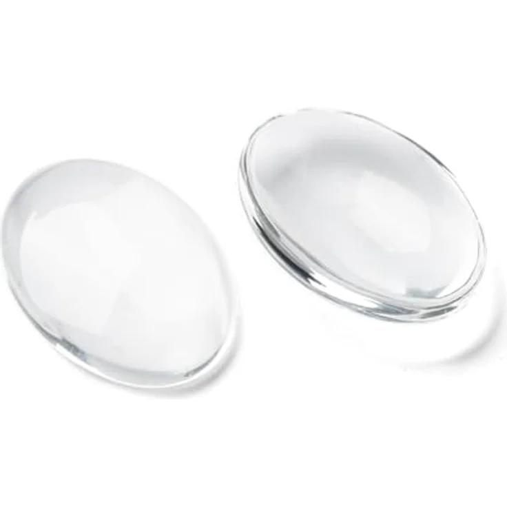 beadsvision 50 Glas Cabochons klar 25x18mm oval, transparente Glascabochons für Schmuckherstellung und Bastelprojekte – Bild 3
