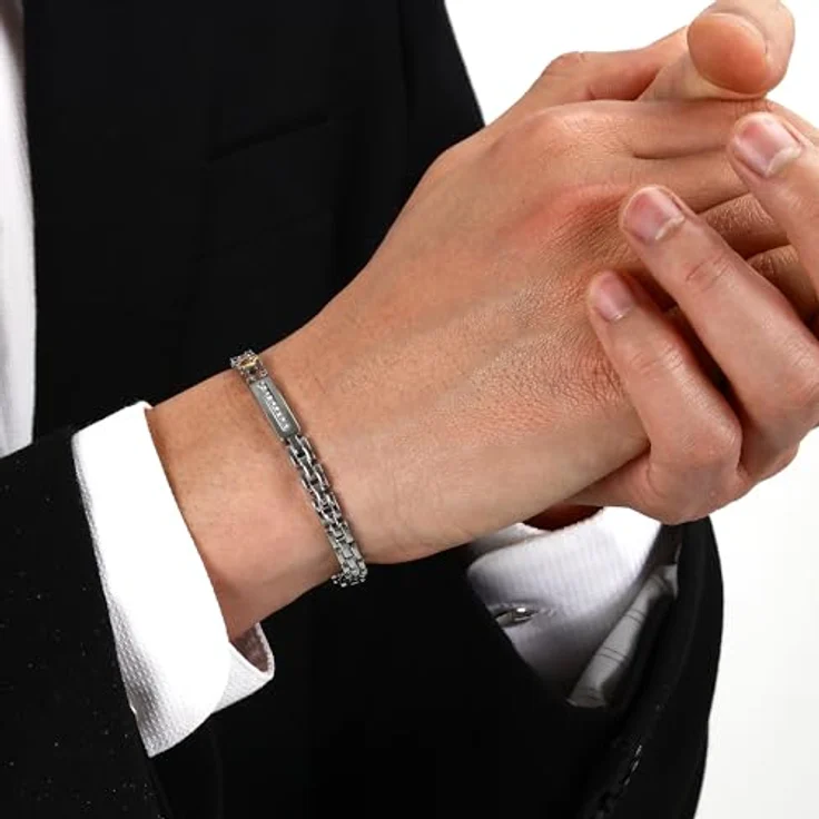 Maserati Herren-Stahlarmband, ICONIC-Kollektion – 21,5 cm lang, mit praktischem Schmuckverschluss, JM324AVD54 – Bild 5