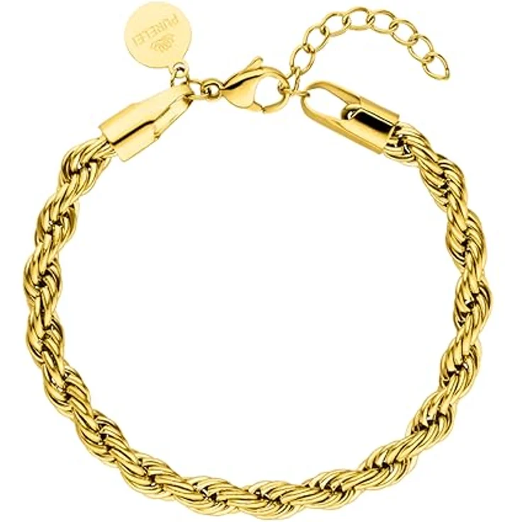 Purelei Vintage Armband (Gold) – Elegantes Damenarmband aus 18K vergoldetem Edelstahl, verstellbar 16-19 cm, wasserfest & hawaiianisch inspiriert – Bild 1