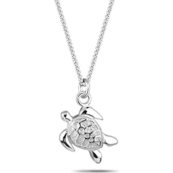 Elli Halskette Damen Panzer Schildkröte Anhänger Sonne, 925 Sterling Silber, handgefertigt und anlaufgeschützt – Bild 1