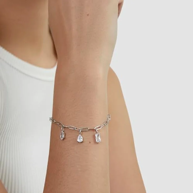 s.Oliver Bracelet - Elegantes Armband aus poliertem Edelstahl, silber - Gliederkette verstellbar bis 21 cm, wasserfest & hautfreundlich – Bild 2
