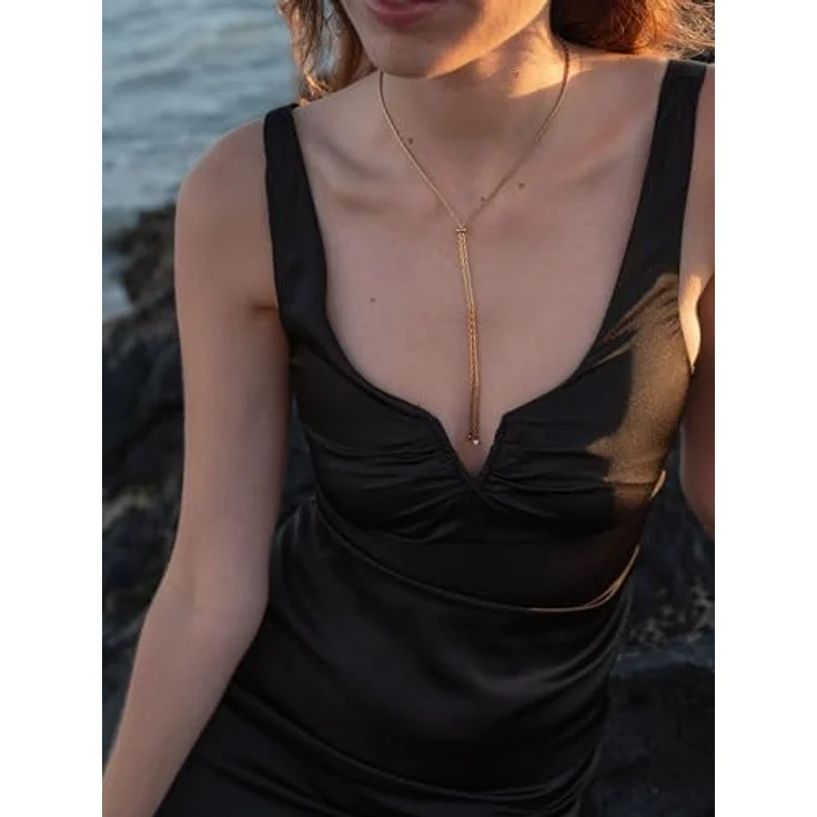 Purelei Shooting Star Kette Damen, verstellbare 70 cm Halskette aus vergoldetem Edelstahl mit Zirkonia, wasserfest, filigranes Schmuckstück für elegante Styles – Bild 2