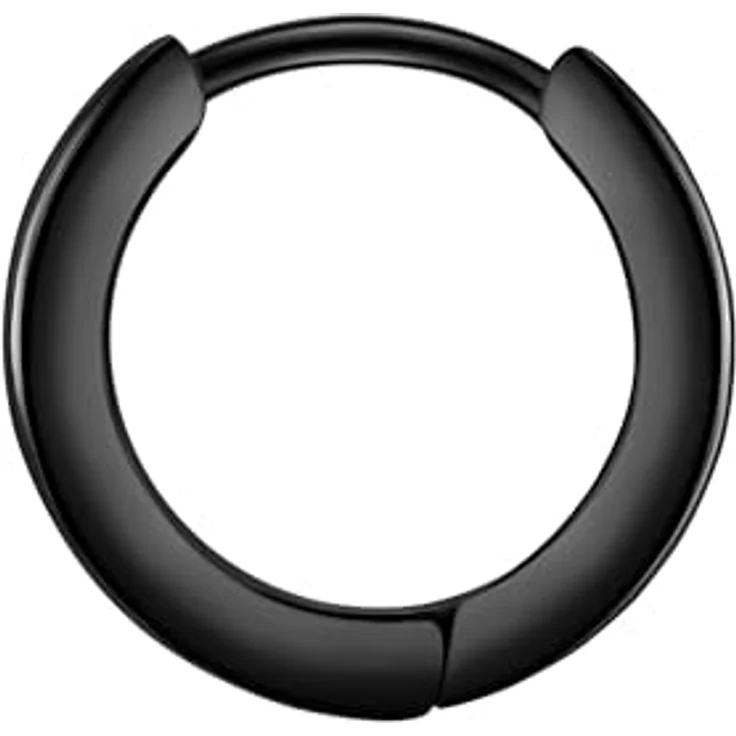 True Rebels Herren Creole aus schwarz rhodiniertem Edelstahl, Klappverschluss, mattiert, 15,5 mm – Bild 2