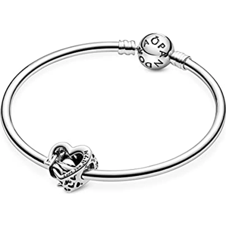 Pandora 798825C00 Silber Bead-Charm Love You Mum, Unendlichkeits-Herz aus 925 Sterlingsilber, geschwärzt, 11 x 11,5 mm – Bild 5
