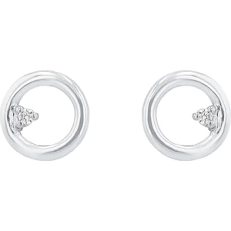 Amor Paar Ohrstecker aus 925 Sterling Silber mit Zirkonia (synth), rhodiniert, weiß – Bild 2