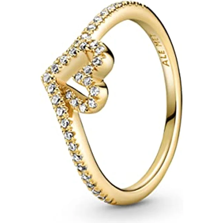 Pandora 169302C01 Damenring Herz Funkelnder Wunsch, goldplattiert mit weißen Zirkonias, aus der Timeless Kollektion, Größe 50/15,9 – Bild 3