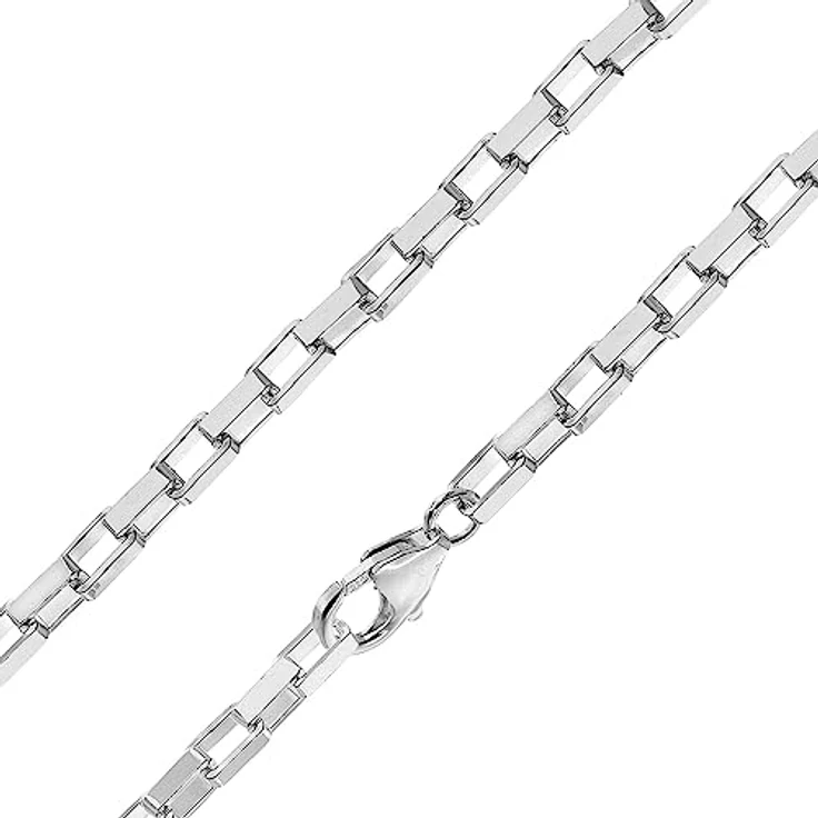 trendor Herren-Halskette 925 Silber Venezia, 3,9 mm, modischer Halsschmuck aus echtem Sterlingsilber, 45 cm, ideal als Geschenk Idee – Bild 2