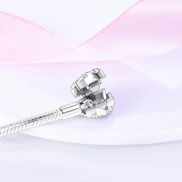 TINSLO Damen Armband 925 Sterling Silber, Schlangen Gliederarmband mit Herzverschluss, perfektes Geschenk für Frauen, Freundin, Mama, Valentinstag, Geburtstag – Bild 2