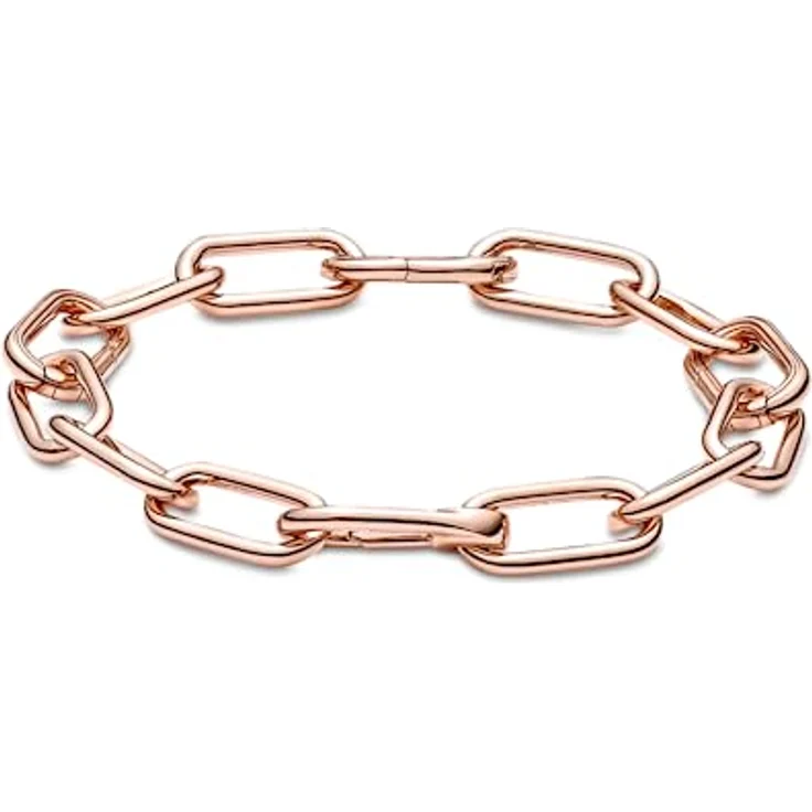 PANDORA ME Armband "Gliederkette", 14k rosévergoldet, 17,5 cm, mit drei zu öffnenden Connectors und Karabinerverschluss – Bild 2