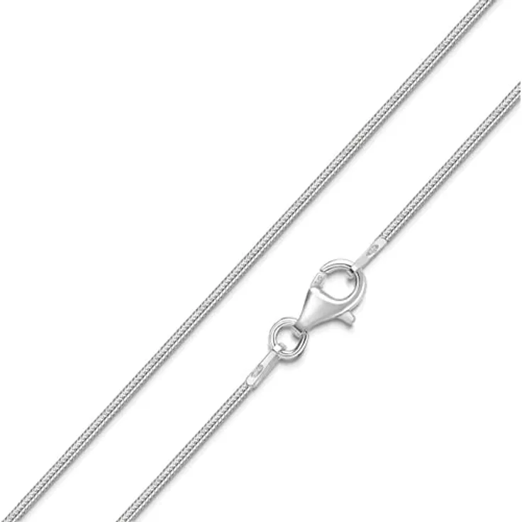 MATERIA by Matthias Wagner Schlangenkette Silber 925, Damen Halskette 120 cm lang, feines und elegantes Design, Hautfreundlich, Made in Germany