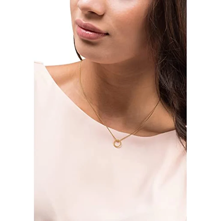 CHRIST Damen-Halskette Collier, 375er Gelbgold, 45 cm, elegant und schlicht – Bild 3