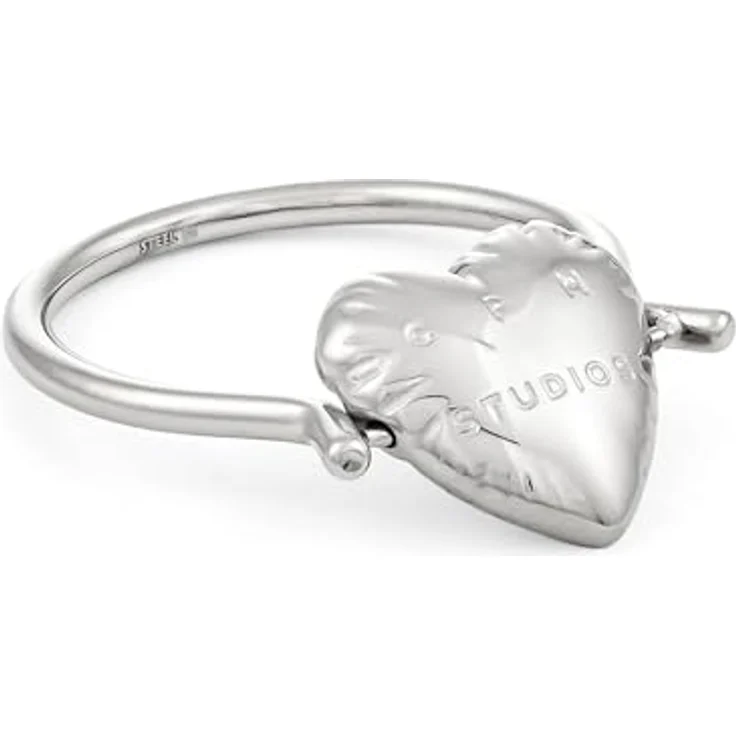 COPENHAGEN STUDIOS Ring Balloon Hearts, Damenring mit Herz-Design, silber, Gr. 56, Edelstahl poliert, wasserfest & hautfreundlich – Bild 1