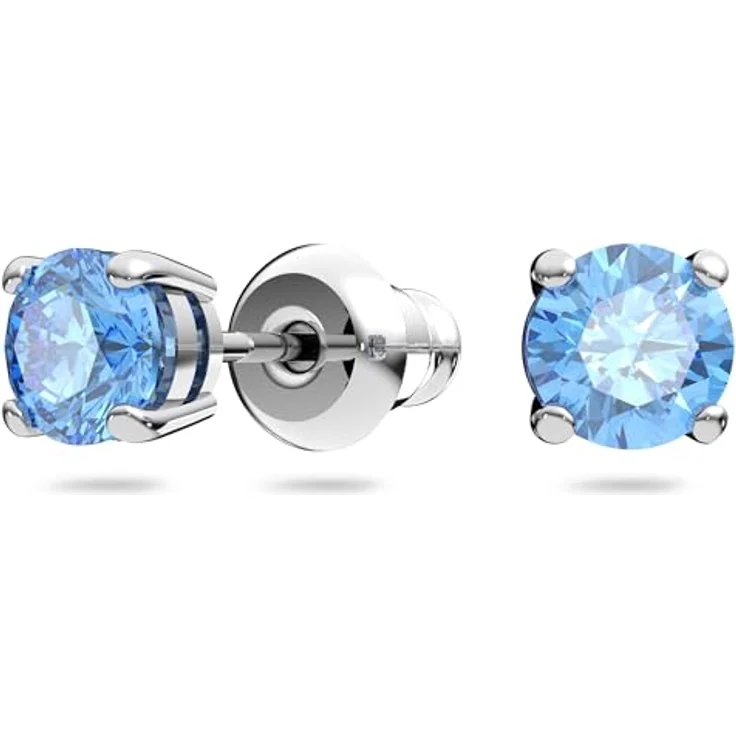 Swarovski Ketten-Set 5480485, Rhodiniertes Ensemble mit hellblauem Kristall und Ohrsteckern, Kollektion Sparkling Dance – Bild 4